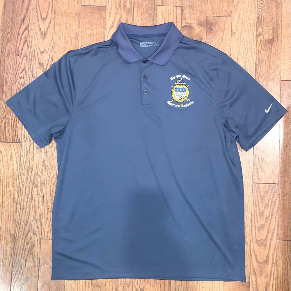 Nike Men’s Dri-FIT Polo Shirt XL – Blue USA Flag Crest, Athletic Fit‎